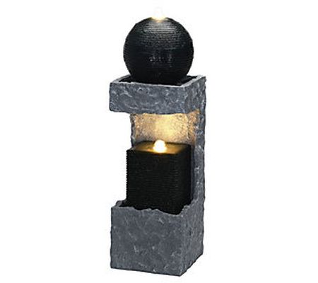 Glitzhome Bodhi LED Lighted Garden Fountain wit Pump