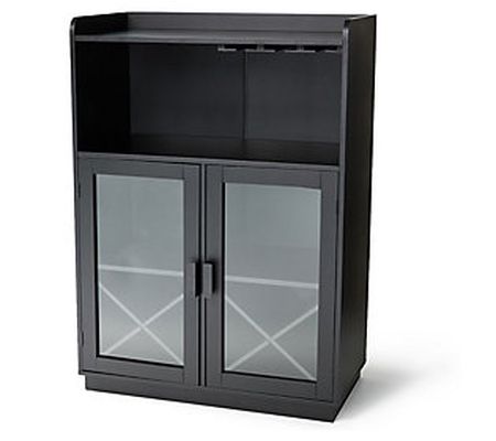 Glitzhome Double Door Modern Wine Cabinet and S erver - Tall