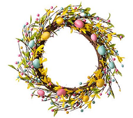 Glitzhome Easter Egg Wreath