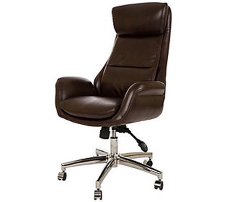Glitzhome Executive Adjustable Swivel Office Ch air on Casters