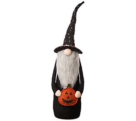 Glitzhome Halloween Autumn Standing Gnome With Posable Hat
