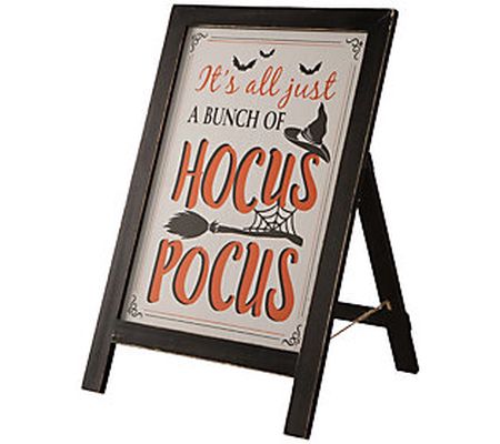 Glitzhome Halloween Hocus Pocus Standing Hangin g Easel Decor