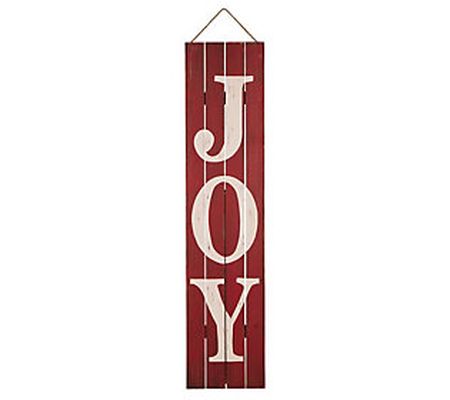 Glitzhome Joy Wooden Christmas Holiday Porch Si gn or Stand