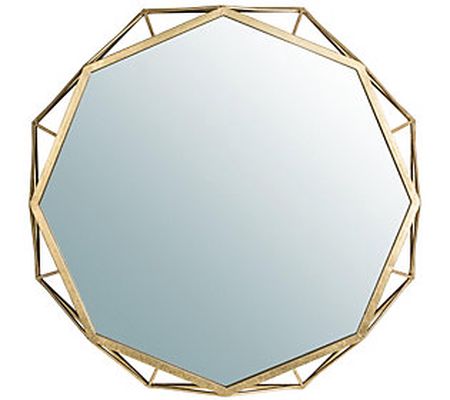 Glitzhome Modern Geometric Octogon Open Frame W all Mirror
