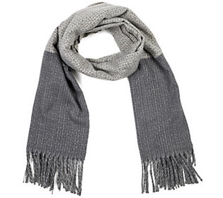Glitzhome Needle Brushed Industrial Chic Scarf with Fringe