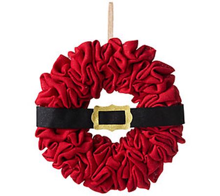 Glitzhome Santa's Belt 18" Christmas Wreath