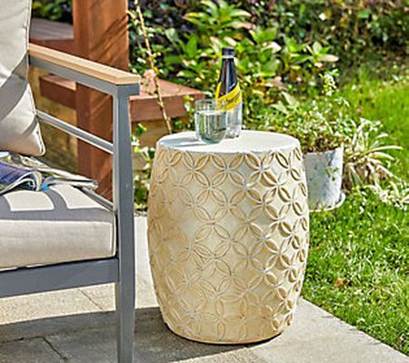 Glitzhome Specialized Textured Garden Stool & P anter Stand