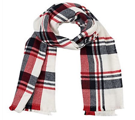 Glitzhome The University of Style Scarf with Fr inge