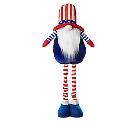 Glitzhome Uncle Sammy Tall & Short Legs USA Pat riotic Gnome