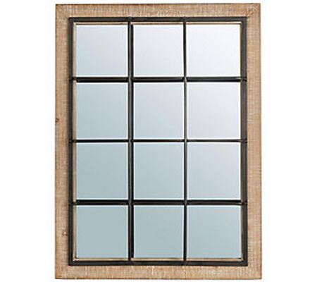 Glitzhome Window Pane Horizontal or Vertical Wa ll Mirror