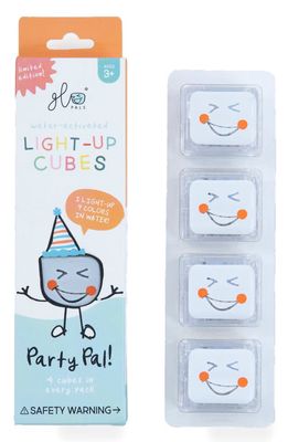 Glo Pals 4-Pack Water Activated Light-Up Sensory Cubes in White