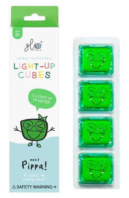 Glo Pals Pippa Water Activated Light-Up Sensory Cubes in Green