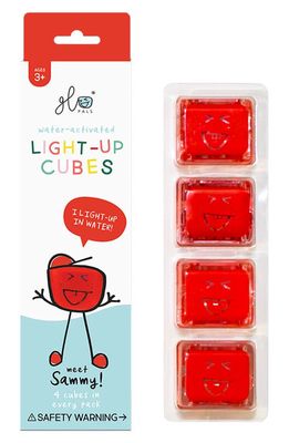 Glo Pals Sammy Water Activated Light-Up Sensory Cubes in Red
