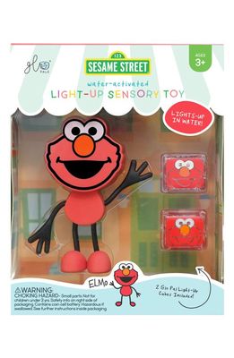 Glo Pals x Sesame Street® Elmo Light-Up Sensory Water Toy & Cubes Set in Red 