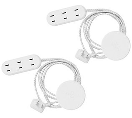 Globe Electric Set of 2 3-Outlet Foot Switches w Designer Cord