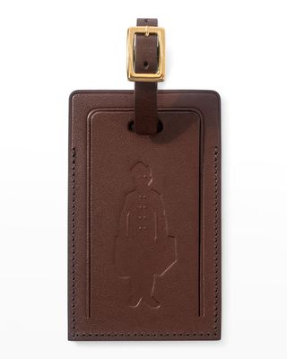 Globe-Trotter Leather Luggage Tag
