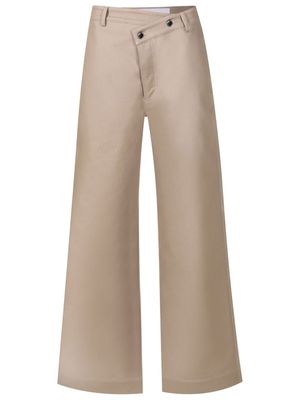 Gloria Coelho asymmetric-waist wide-leg trousers - Neutrals