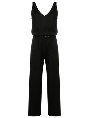 Gloria Coelho belted sleeveless jumpsuit - Black