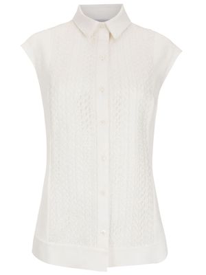 Gloria Coelho cap-sleeved button-up shirt - White