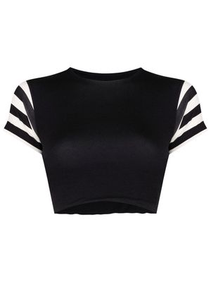 Gloria Coelho cropped short-sleeved T-shirt - Black