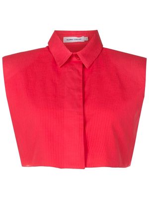 Gloria Coelho cropped sleeveless shirt - Red