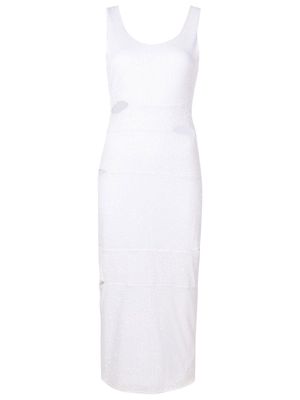 Gloria Coelho cut out-detail sleeveless midi dress - White