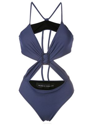 Gloria Coelho cut-out detail swimsuit - Blue