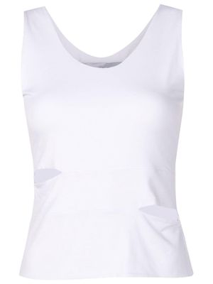 Gloria Coelho cut out-detail U-neck vest - White