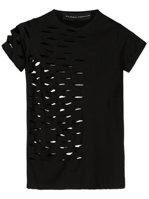 Gloria Coelho cut-out jersey T-shirt - Black