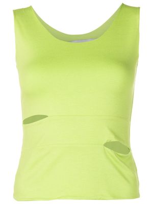 Gloria Coelho cut-out sleeveless tank - Green