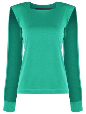 Gloria Coelho cut-out square-neck top - Green