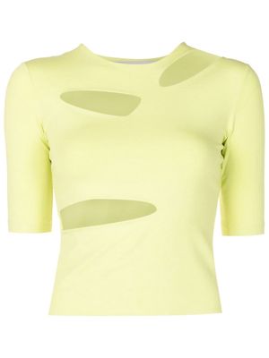 Gloria Coelho cut-out stretch T-shirt - Green