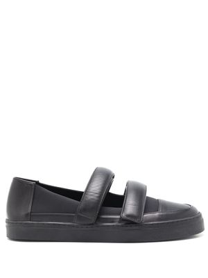 Gloria Coelho double-strap faux-leather sneakers - Black