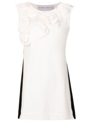 Gloria Coelho floral-applique detail tank top - White