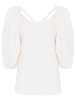 Gloria Coelho Henrique VIII crepe blouse - White
