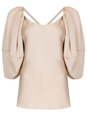 Gloria Coelho Henrique VIII puff-sleeve blouse - Neutrals