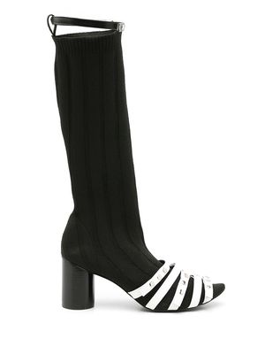 Gloria Coelho knitted thigh-high boots - Black