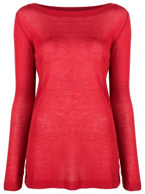 Gloria Coelho long-sleeve knitted top - Red