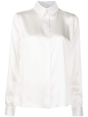 Gloria Coelho long-sleeve silk shirt - White