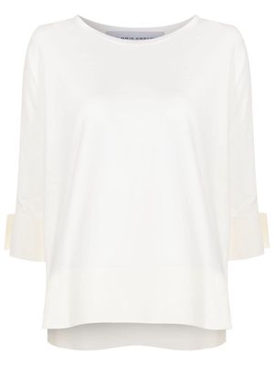 Gloria Coelho round-neck cotton-blend T-shirt - White