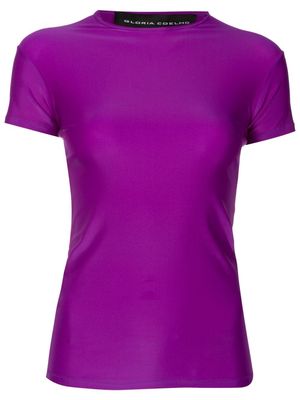 Gloria Coelho round-neck short-sleeved T-shirt - Purple