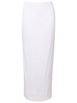 Gloria Coelho sequin-embellished midi skirt - White