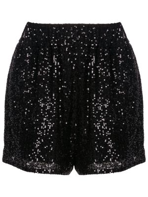 Gloria Coelho sequin-embellished short shorts - Black