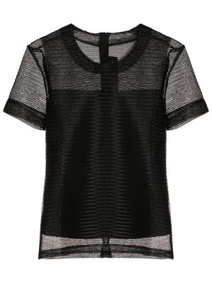 Gloria Coelho short-sleeve cotton-blend T-shirt - Black