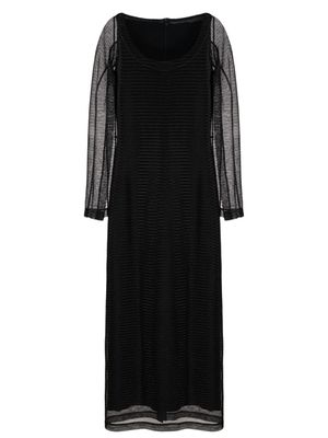 Gloria Coelho slit-sleeve mesh dress - Black
