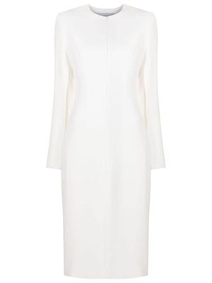 Gloria Coelho slit-sleeve tailored midi dress - White