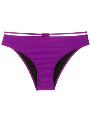 Gloria Coelho strap-detail bikini bottoms - Purple