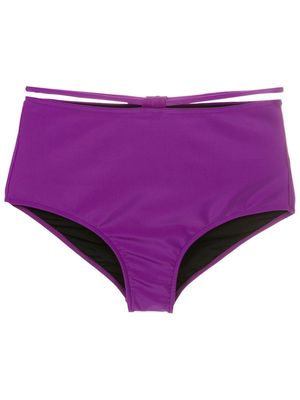 Gloria Coelho strapless high-waisted bikini set - Purple