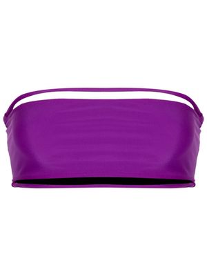 Gloria Coelho strapless string-detail bikini top - Purple