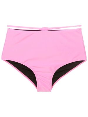 Gloria Coelho string-detail high-rise bikini briefs - Pink